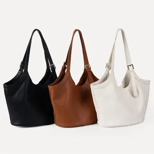Professional Woman Customized Totebags New Popular Shoulder Bag Women'S Pu Leather Tote Bags
