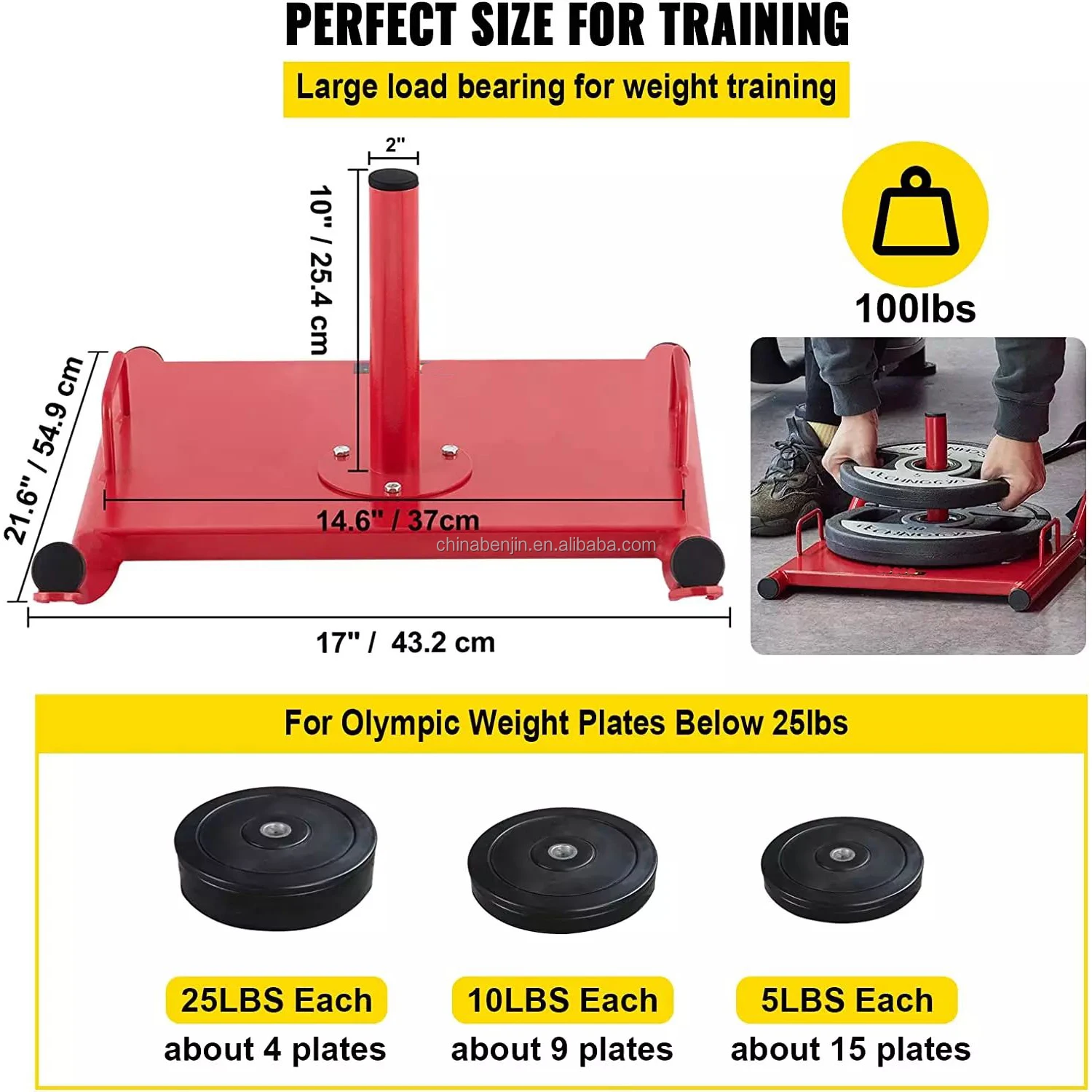 Heavy-Duty Weight Power Pull Push Sled - Fitness Strength & Speed