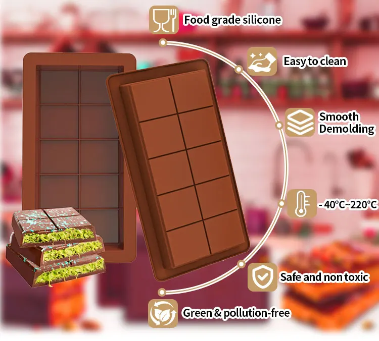 MHC Deep 3D Small Silicone Molds for Chocolate Soap High Quality Disposable PC Cake Tools Love Design Packed in Bag or Box