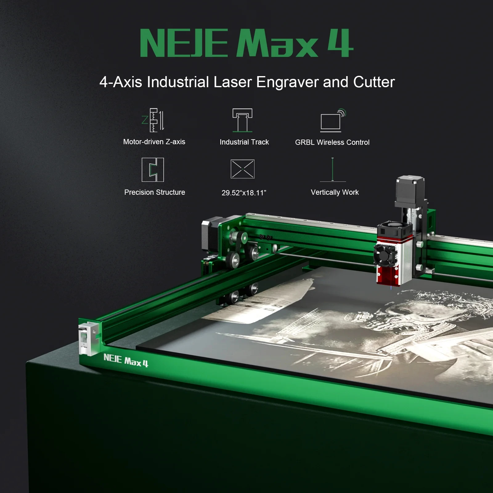 NEJE Max 4 A40640 80W Laser Engraving & Cutting Machine