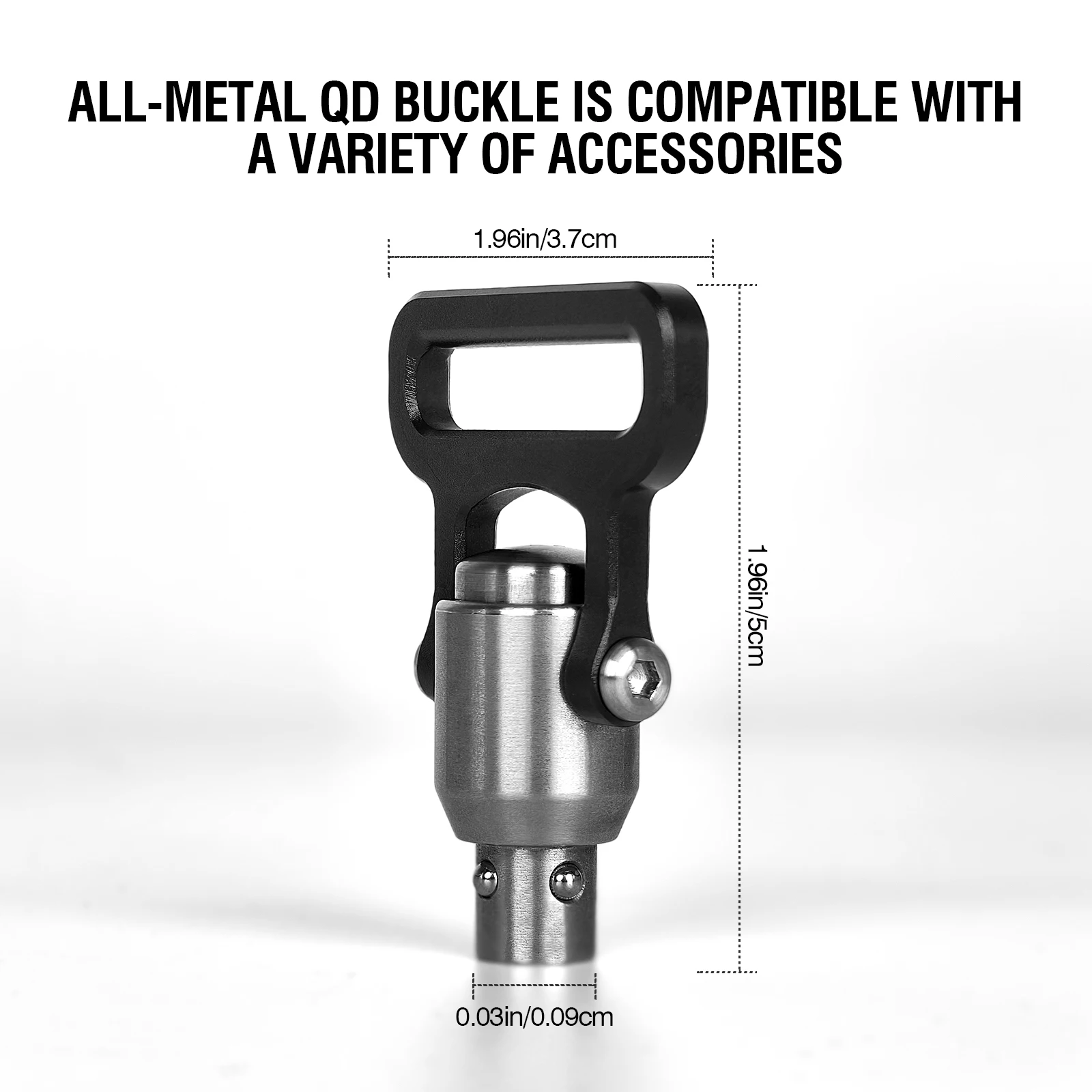 Stainless Steel Quick Release Adjustable Strap Buckle Push Button QD Sling Swivel Mount