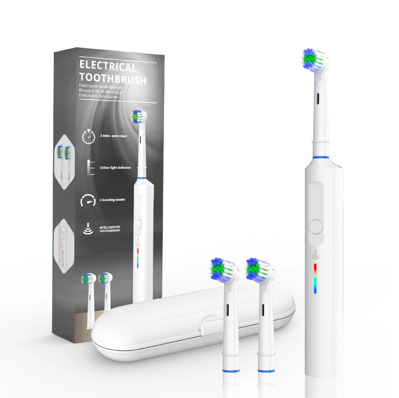 IPx7 Water Proof Rotating Electric Toothbrush Rechargeable Portable Electric Toothbrush With Pressure Sensor For Adult