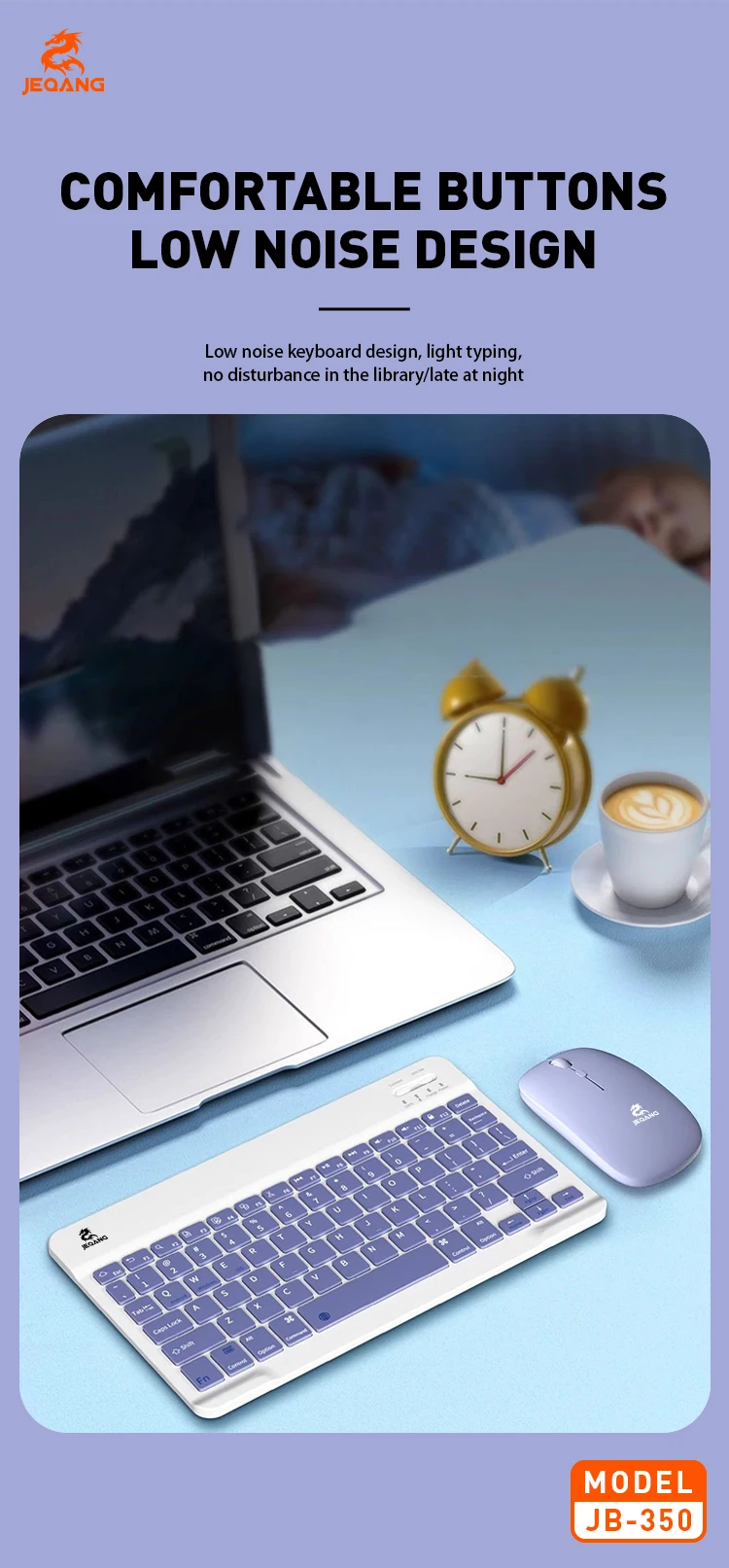 Hot Selling Mini Portable Ergonomic Keyboard Mouse Combo Great Price for Laptop/Tablet New English Wireless Optical Operation