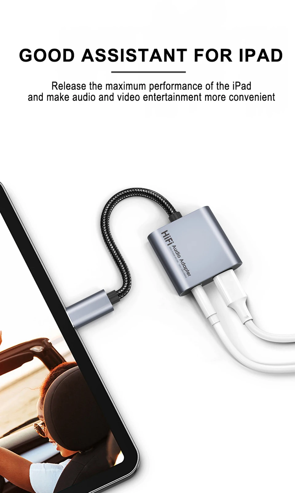 Adaptor Aux Jack USB Tipe C ke MM, dengan USB-C 60W PD, konverter  Headphone Digital Decoding Audio OTG HiFi