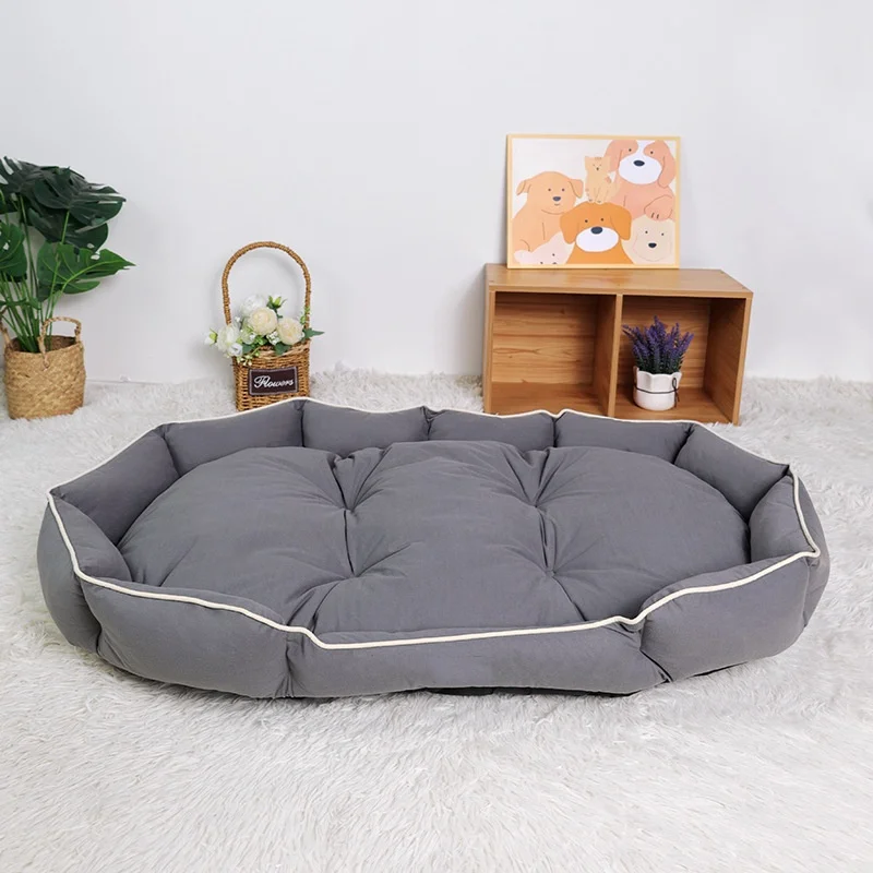 Wholesale Comfortable  Bed Nonslip Round Fluffy Plush Pet Bed For Pets