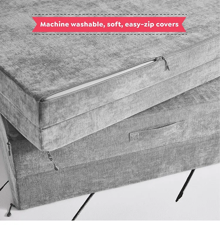 Folding Nugget Kids Sofa Bed For Toddler For School Foldable Foam