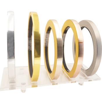 Factory Direct Rubber Strip Supplier Gold Furniture Pvc Edge Banding Sparkles Color Wood Tape Edge Banding