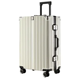 custom logo 3-piece Neoprene Luggage Set 28-inch Trolley case Universal Wheels Large Capacity Fashionable Carry-on Suitcase