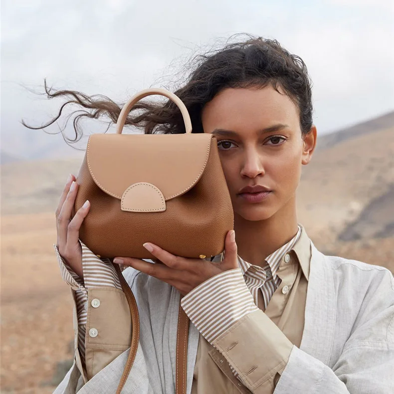 Sac A Main Femme Designer Bag Polene Hand Bag Women Handbags Luxury Genuine Leather Casual