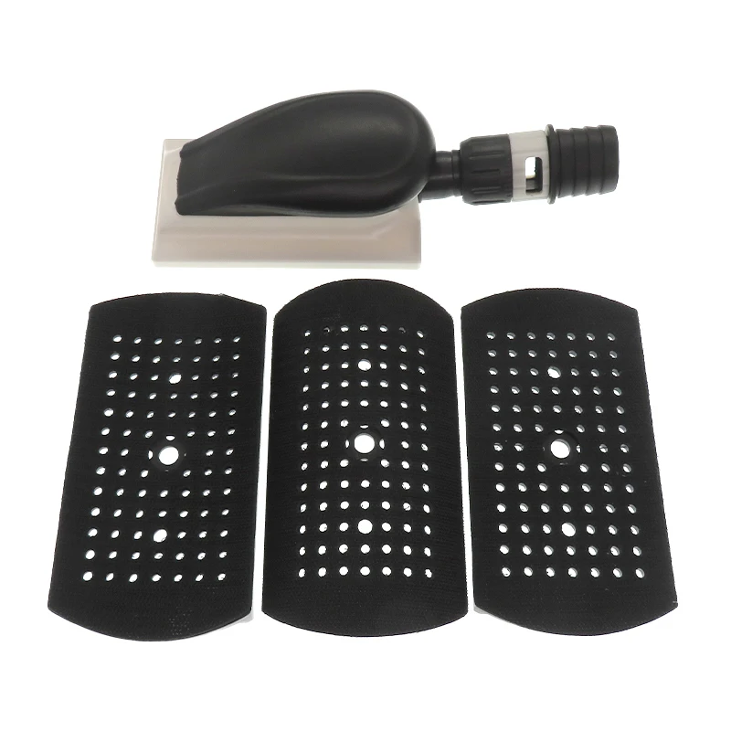 70x125mm Manual Pad Hand Sanding Block for Auto Body Metalworking Repair Cleaning with 3 Replacement Boards Abrasive Tools