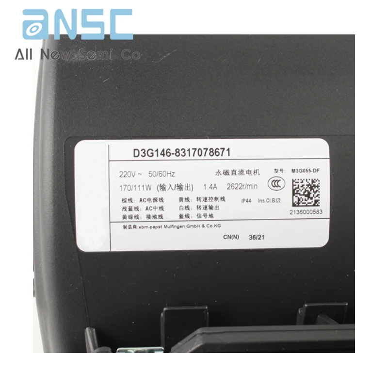 Original Centrifugal Fan D3G146-8317078617 220V 170w 1.4A 2622RPM Inverter Specific Blower