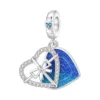 blue.Otc1549 - Ciondolo regalo a doppio strato "Love"
