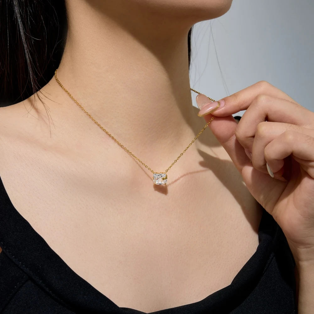 KAKODIY cute and beautifully designed 925 Sterling Silver rhodium plated 18K gold chain 5A zircon small bow cat pendant necklace detail 8