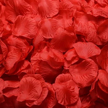 Hot Selling Red Decorative Petal Wedding Valentine's Day Decorative Simulated Rose Petals Simulation Rose Petals artificial