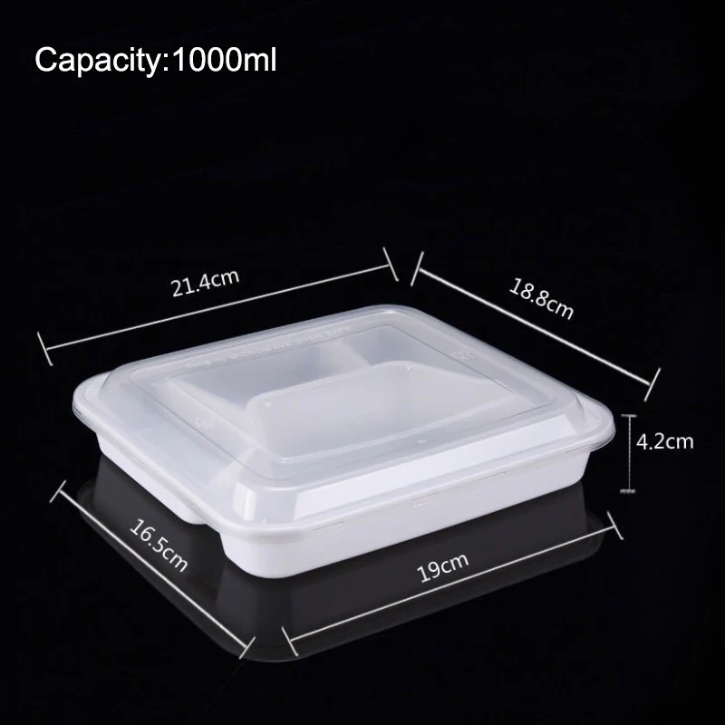 Microwave Disposable Food Packaging Plastic Lunch Box 4 Compartment ...