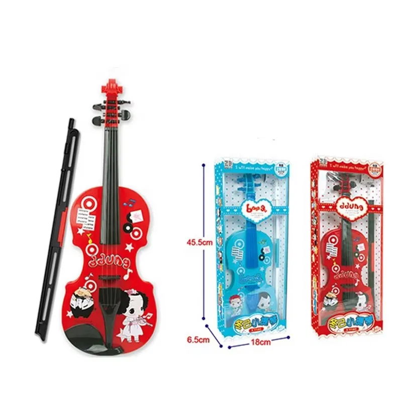 Fun Educational Musical Instruments Blue and Red Plastic Baby Toy Musical Instruments Kids Toy Violin for Boy and Girls