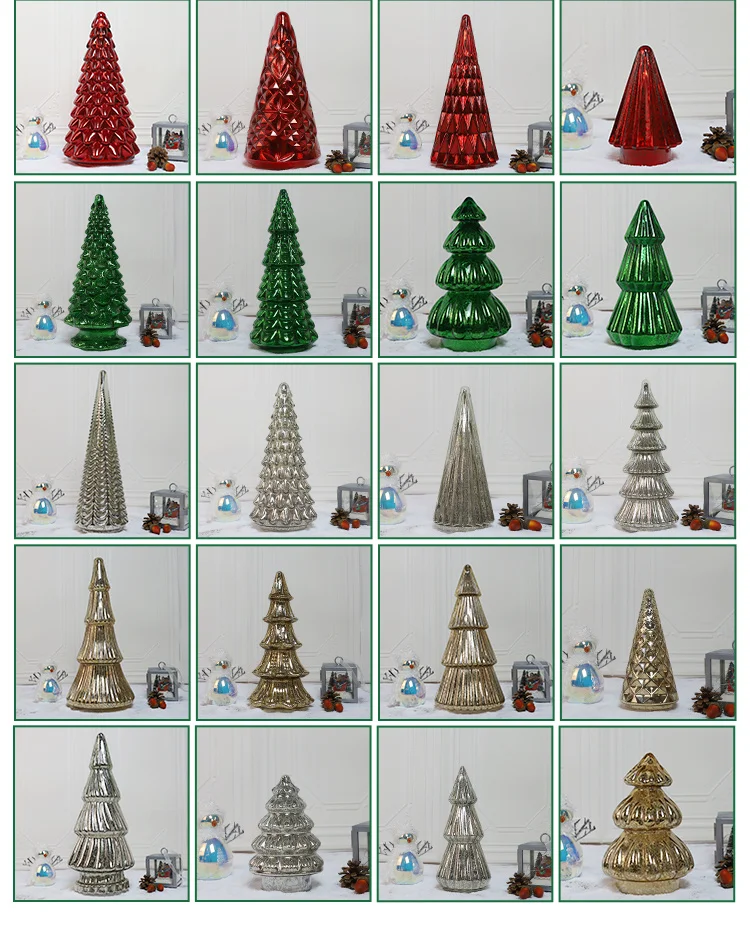 Top Sale Items Red Glass Christmas Tree Ornaments Modern Christmas Decoration details