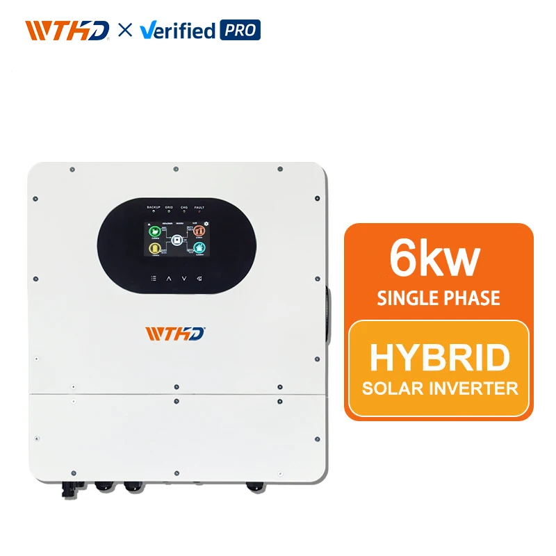 Inversor Solar Híbrido WTHD IP65, 6 kW, Monofásico, com Duplo MPPT, 6 kVA, Inversor Solar Híbrido IP65, 6000 W