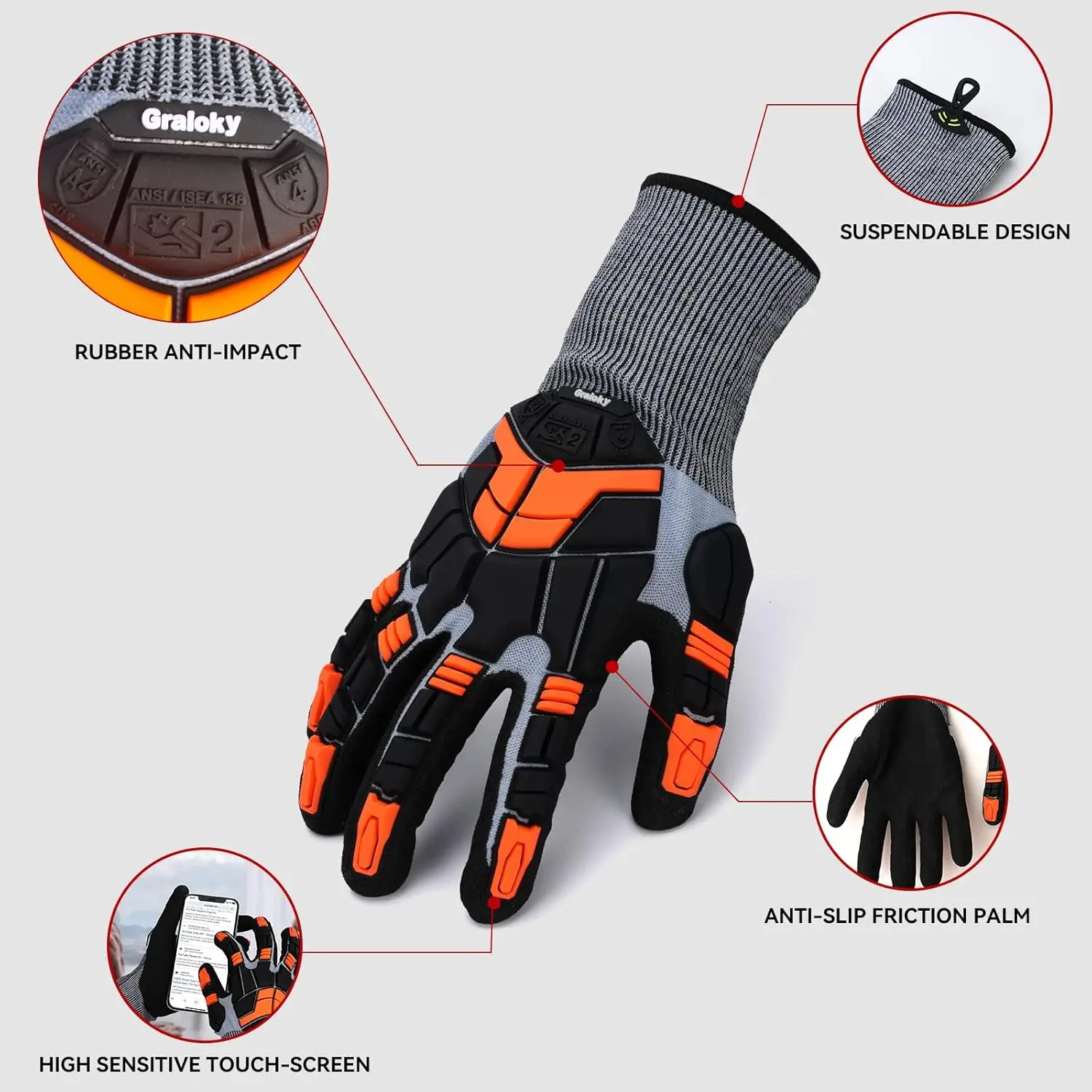 OEM Custom Protection Impact Mechanic Work Oil Proof Anti Vibration Gloves Cut Resistant TPR Impact Gloves OEM Custom Protection Impact Mechanic Work Oil Proof Anti Vibration Gloves Cut Resistant TPR Impact Gloves