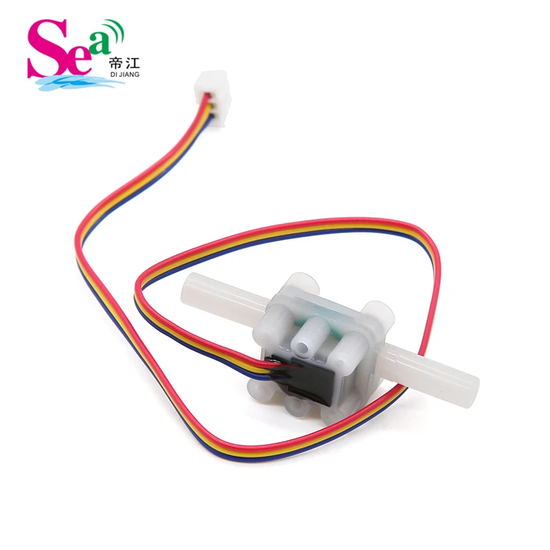 OD6.35 Liquid Water Flow Sensor ZJTM-04A Chemical PVDF Material Turbine Flowmeter Pulse Output 1.5/4L/min for Medical Treatment