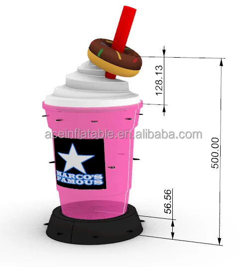 Customized Size Giant Advertising Large Inflatable Milkshake Cup Model for Event Promotion Inflatable Milk Tea Coffee Cup
