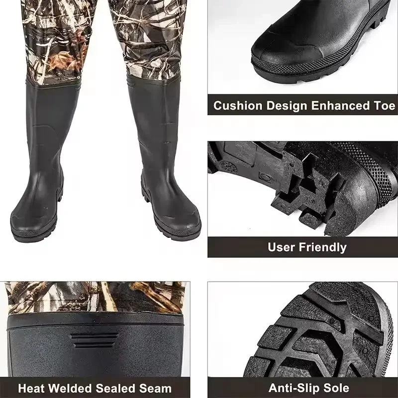 Waterproof Bootfoot Nylon Wader Waders Fly Fisherman Waders With Boots for Men
