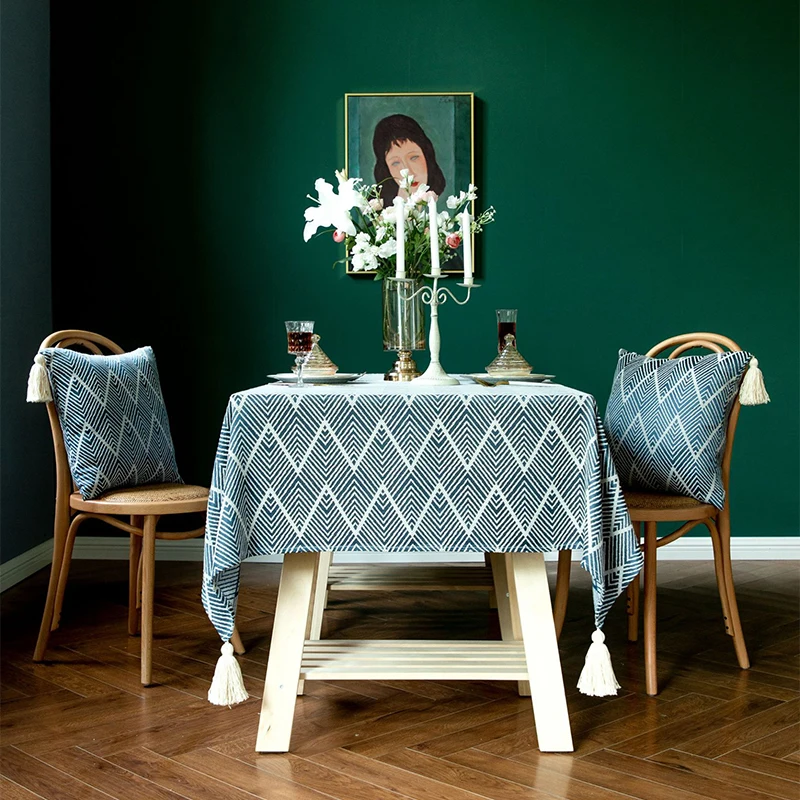 wholesale new style party tablecloth geometric soild colors