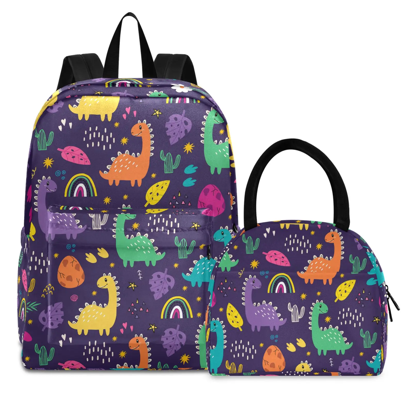 Balery Skull Flower Tie Dye Mochila Escolar 3 En 1 Para Niños - Mochila Resistente Con Lonchera