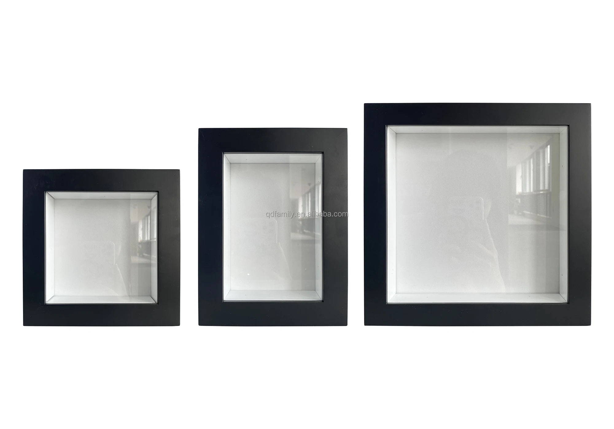 High Quality Custom Size 8"10"12" Mdf Wood Glass Display Shadow Box