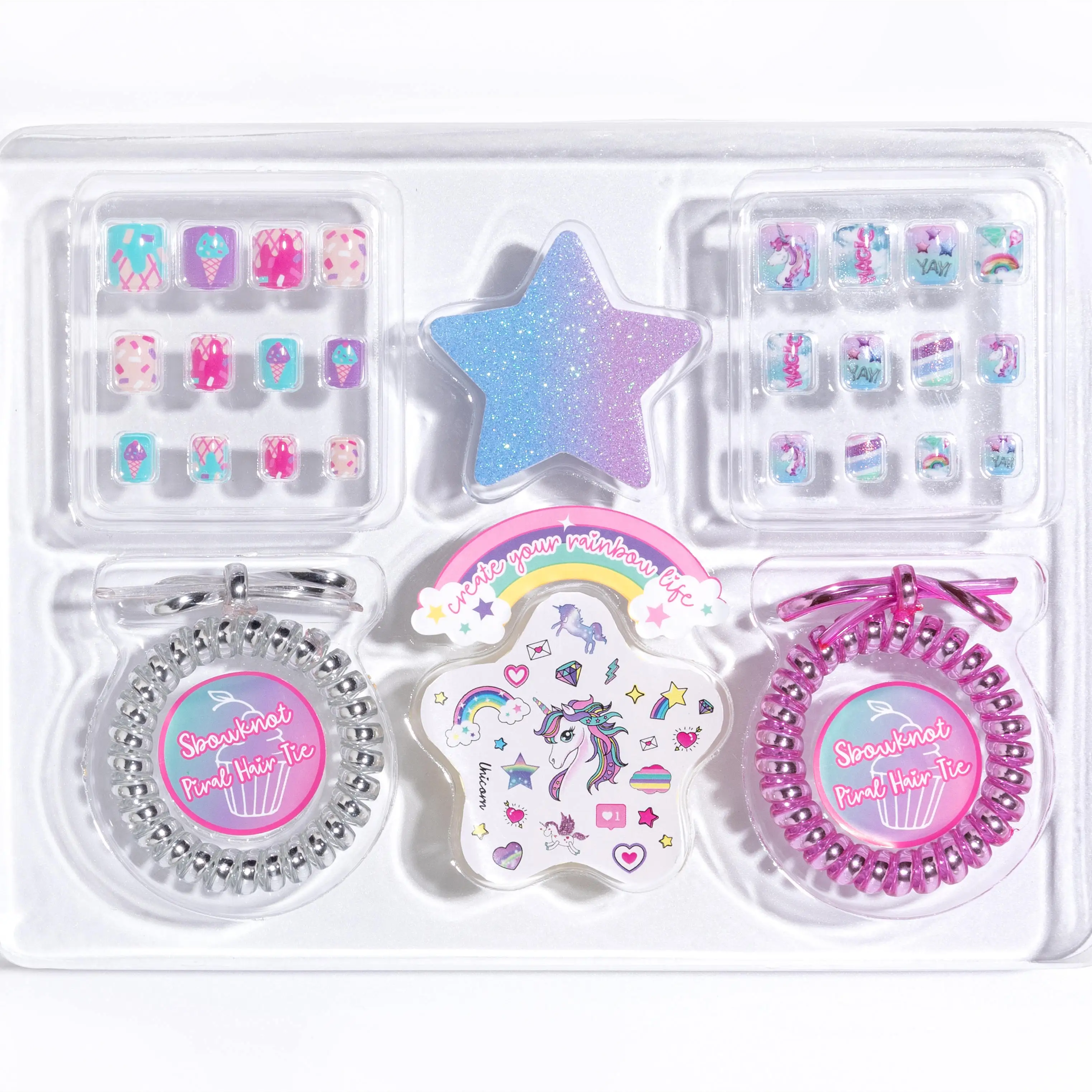 Заводская цена голографическая коробка для маникюра детей набор