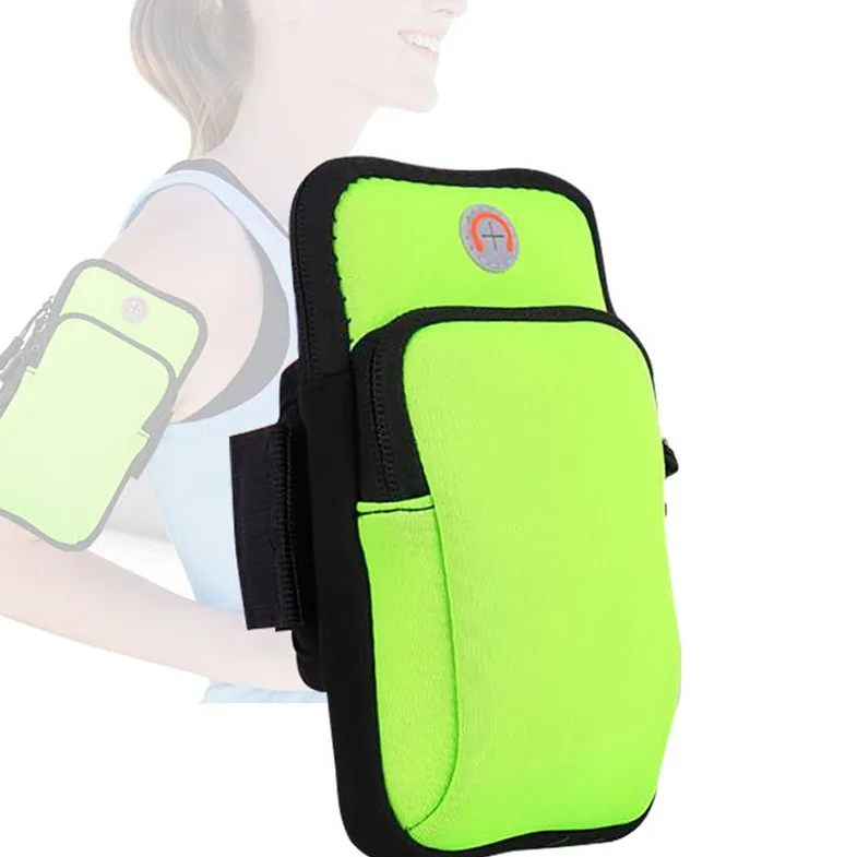 Outdoor Gym Running Jogging Fitness Cycling Sport Earphone Hole Mobile Holder Arm Band Smart