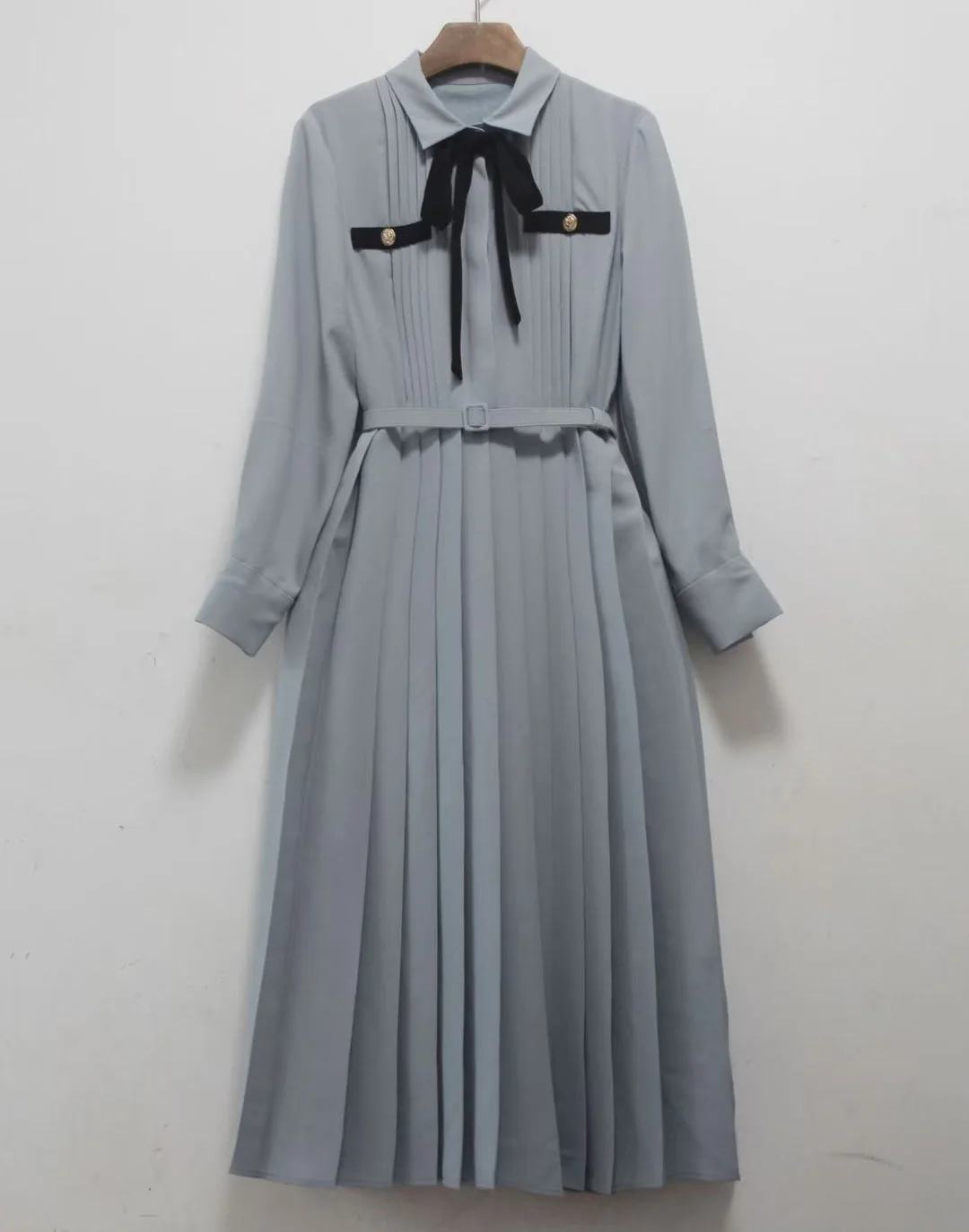 muslim basic long sleeve dress Modest Muslim Woman's Empire Waist Shimmery Tulle Dress - 36229 main image 1