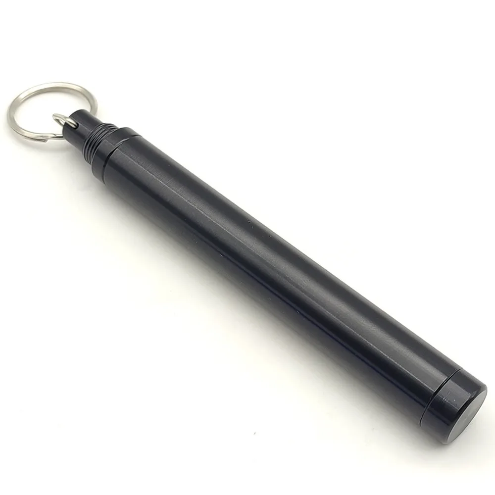Pre Tube Rolling Paper Packing Metal Tube Aluminum Alloy Dry Herb Smoking Cigar Storage Cones Tube Container With Key Chain Ring