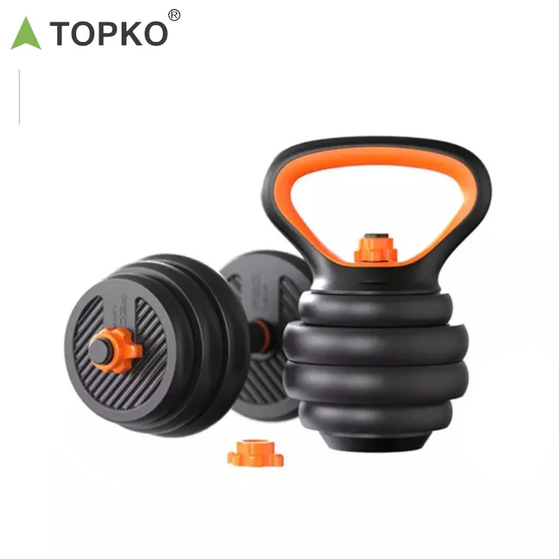 TOPKO 6 in 1 Multifunction Home Gym Dumbbell Barbell Set 10kg 15kg 20kg 30kg 40kg Adjustable Dumbbell Set