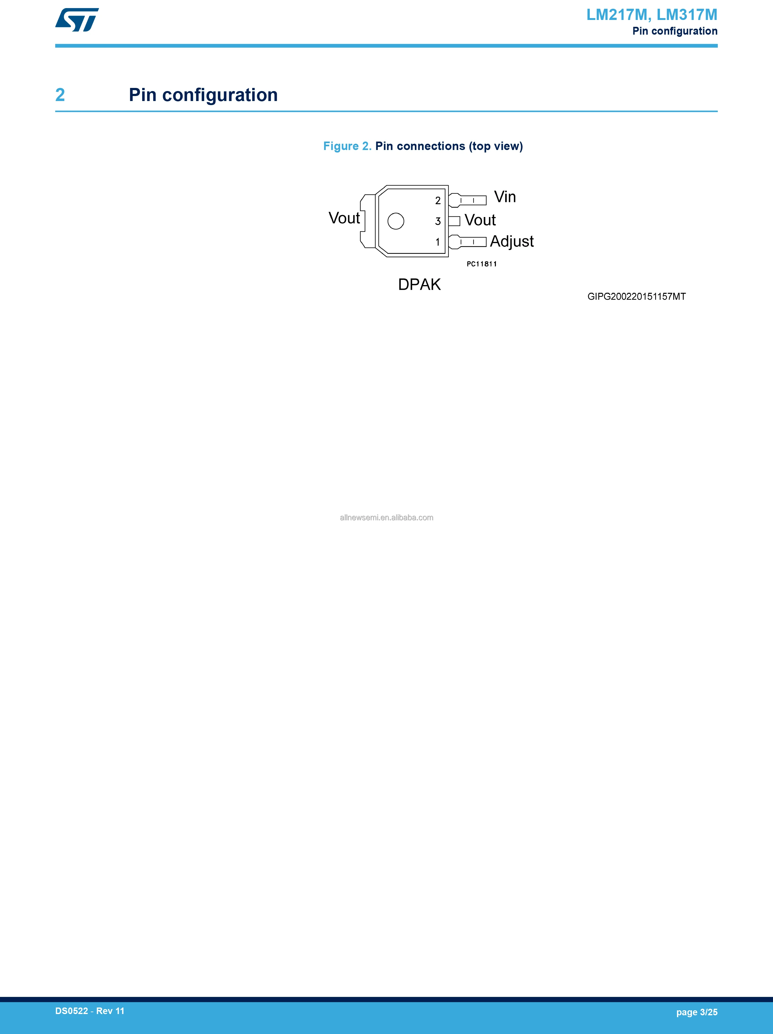 Hot sale Original LM317MDT-TR IC REG LINEAR POS ADJ 500MA DPAK Linear Voltage Regulator IC Positive Adjustable 1 Output