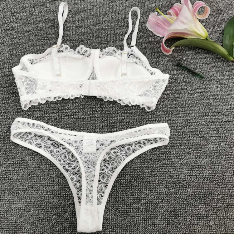 European Latest Fashion Lady Lace Embroidery Sexy Design Bra And Panty Set Buy Bra And Panty 7974