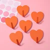 Heart-shaped hooks, orange