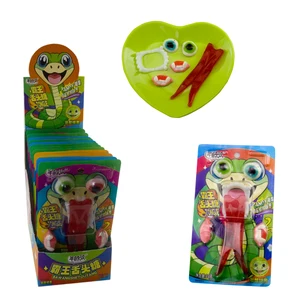 Wholesale Halloween Eyeball Gummy Candy Big Tongue Shaped Soft Candy and Devil's Tooth Toy Candy