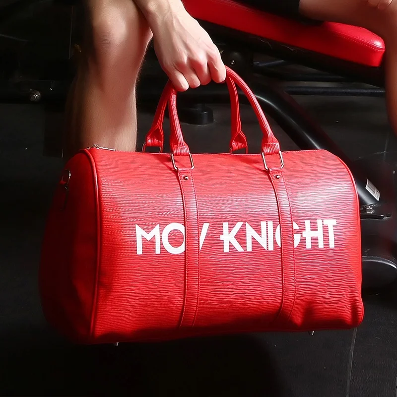 Red Mcm Duffle Bag