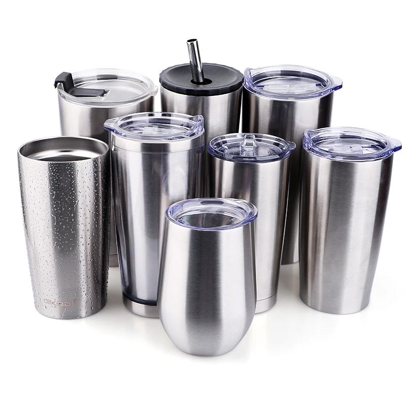 Factory Direct Sell Custom Logo 20OZ 30OZ Double Walled Stainless Steel Coffee Tumbler Cups With Lids