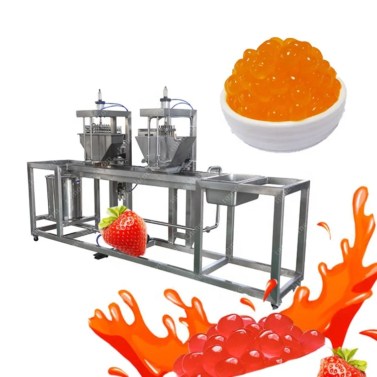Small Scale Fruit Juice Flavor Popping Boba Equipment Konjac Pearl Jelly Balls Making Machine Manufacturer