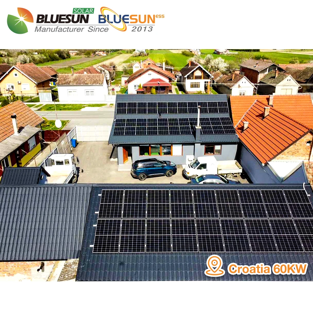 For Bluesun Shingled Solar Panels High Power N Type 700W/720W 132 Cells Black for Energy Storage System