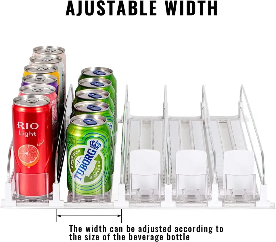 Beverage Can Dispenser Rack Automatic Vending Machine Pusher Tray Rack Soda Can Organizer Beverage Can Rack Shelf Pusher Glide