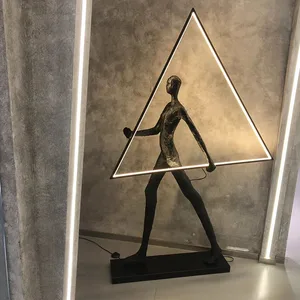 JACKSUN LED Human Sculpture Floor Lamp Modern Floor Lamp for Hotel Villa Mannequin Decoration