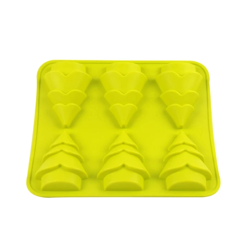 Large 6 Cavity Christmas tree for Pine Soap Mold Baking Mould Fondant Cake Decorating Tool Confectioner Silicone Baking Cake Pan