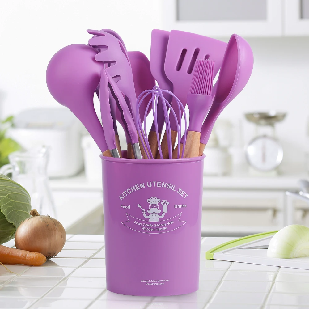 Set 12 Utensilios De Cocina Silicona Calipso Simplit— Melollevo