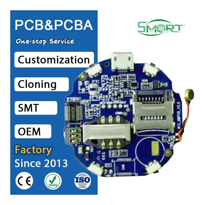 OEM Digital Smart Watch PCB Circuit Board Assembly PCB Electronic Manufacturers Smartwatch Smart Watch PCBA