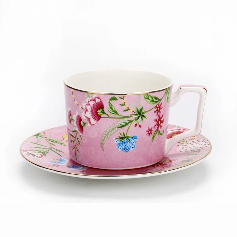 wholesale coffee cup and saucer bone china dinnerware set bone china tea cup set porcelain cup for gift and home