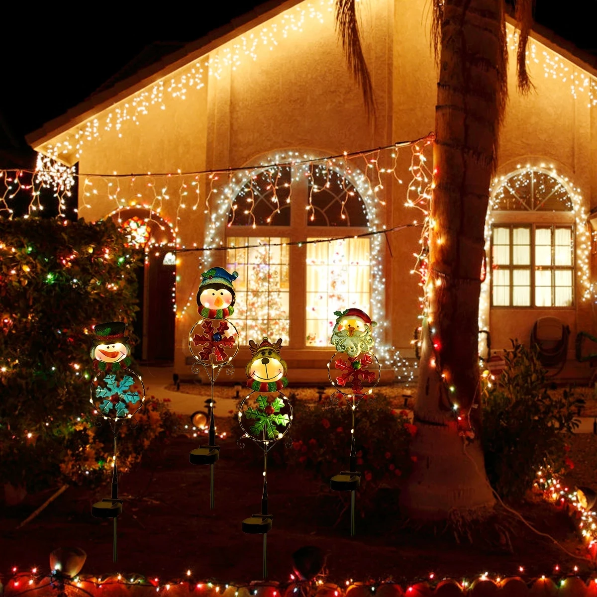 Christmas Solar Garden Lights - Waterproof & Cute Decor