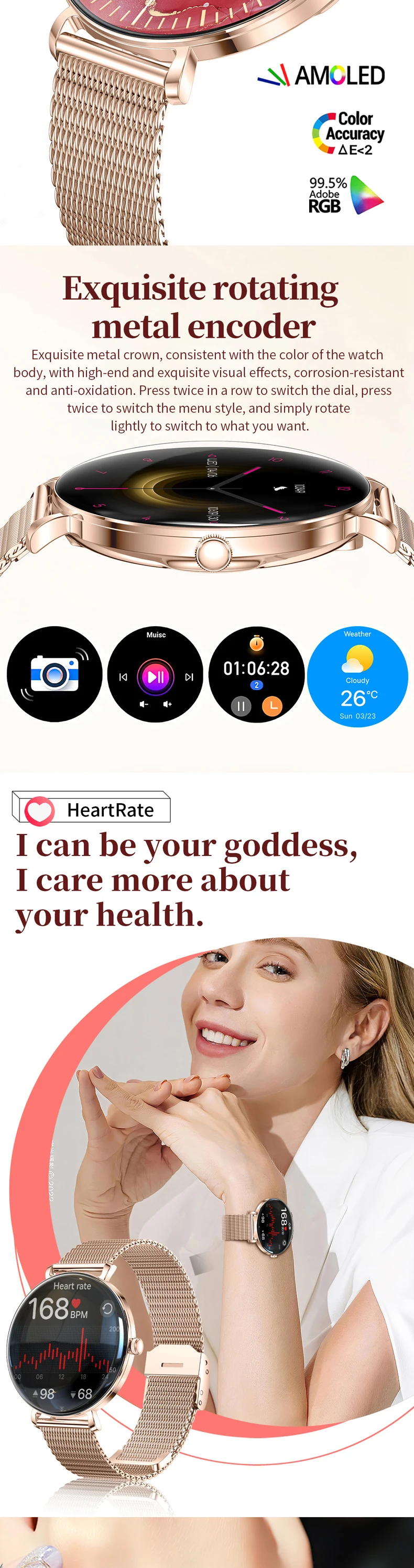 product zinc alloy amoled display smart watch km85 for women men chip rtl8773e custom faces phone call health tracker smartwatch 2025-6